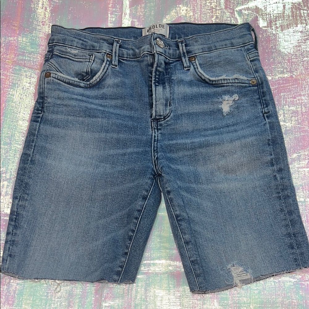 Agolde Medium Wash Distressed Jean/Shorts 146.